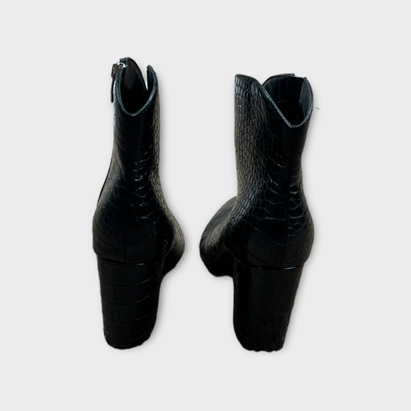 ❌SOLD❌Nine West | Umay Western Embossed Crocodile Booties | Size 9 NWOT - Picture 6 of 7